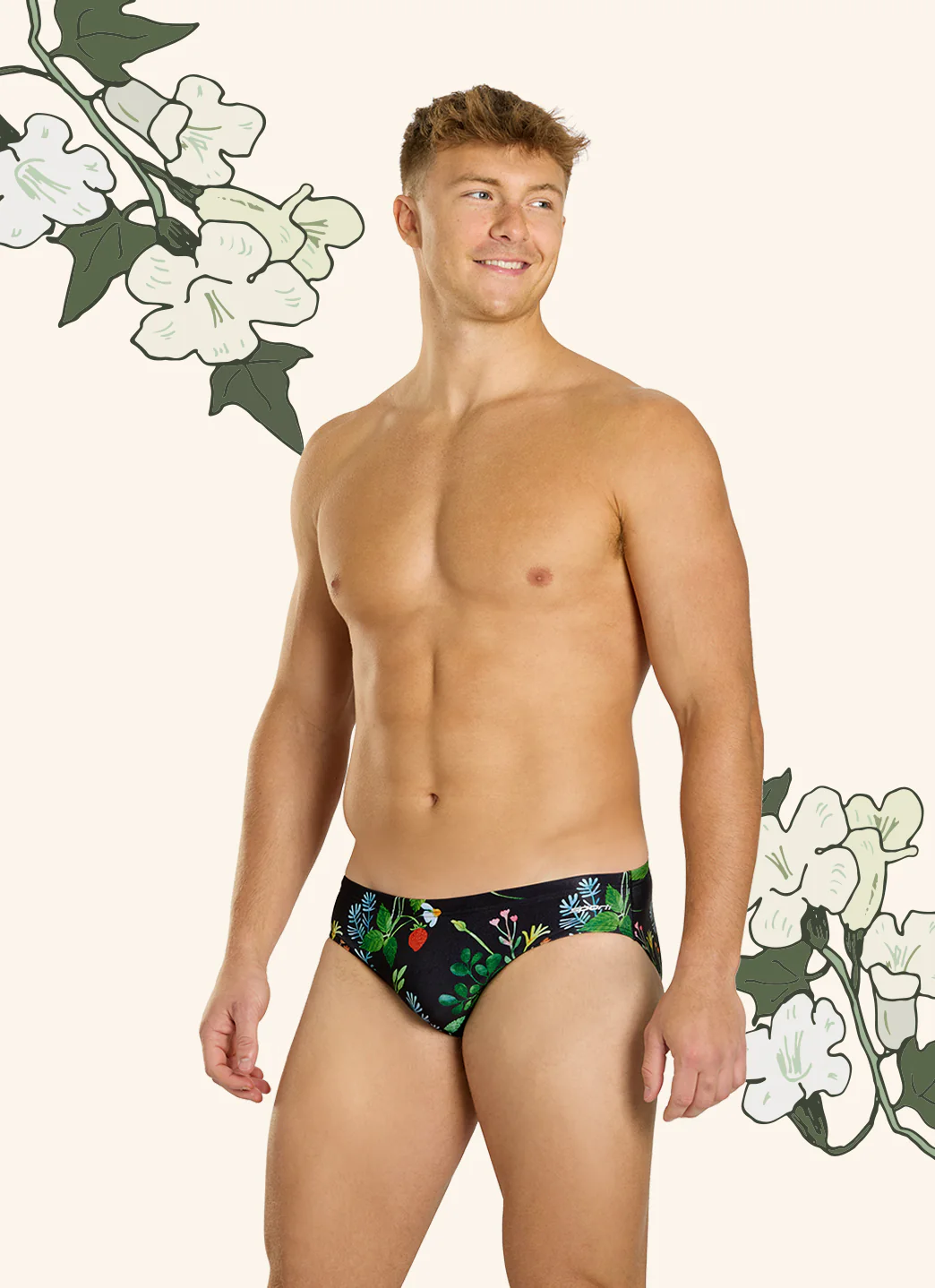 Sporti HydroLast Strawberry Fields Brief Swimsuit (26-40) - Image 2