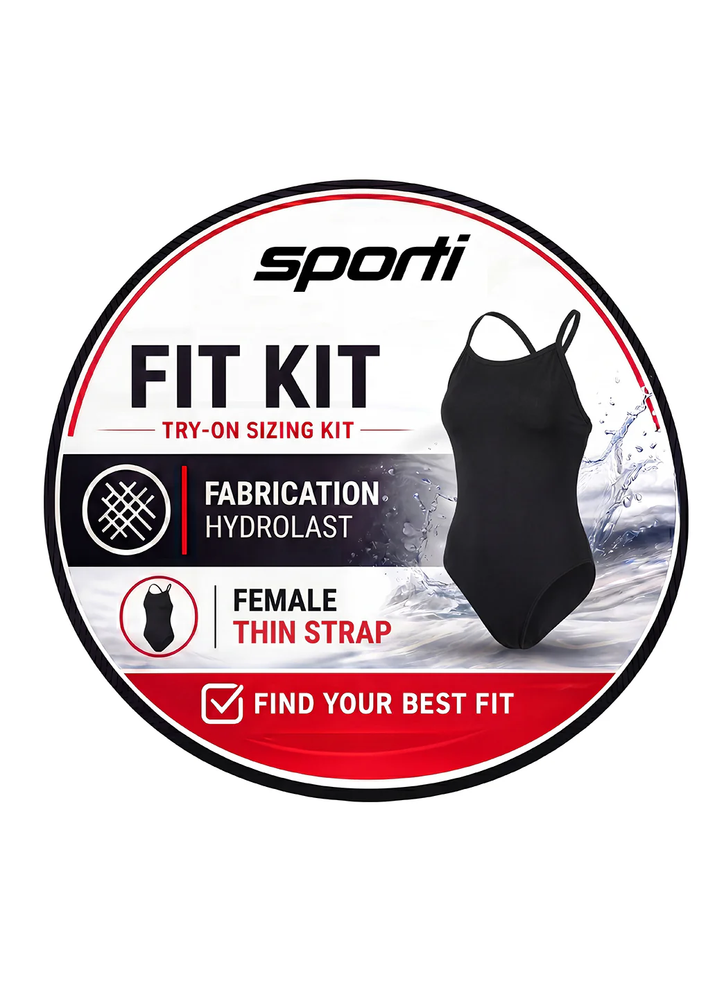 Sporti HydroLast Team Thin Strap One Piece - Fit Kit