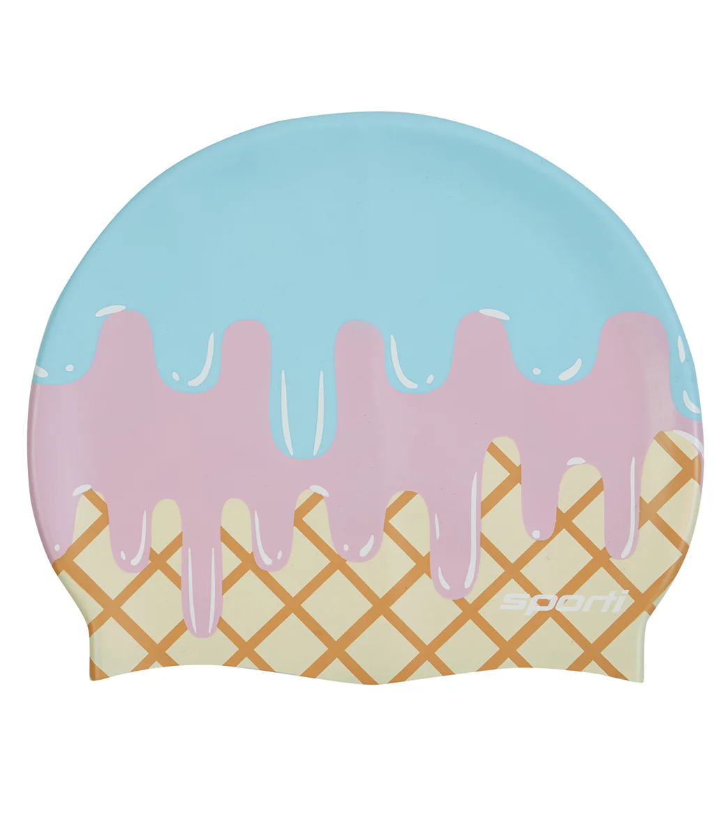 Sporti Ice Cream Scoop Silicone Swim Cap-OBS - Image 6