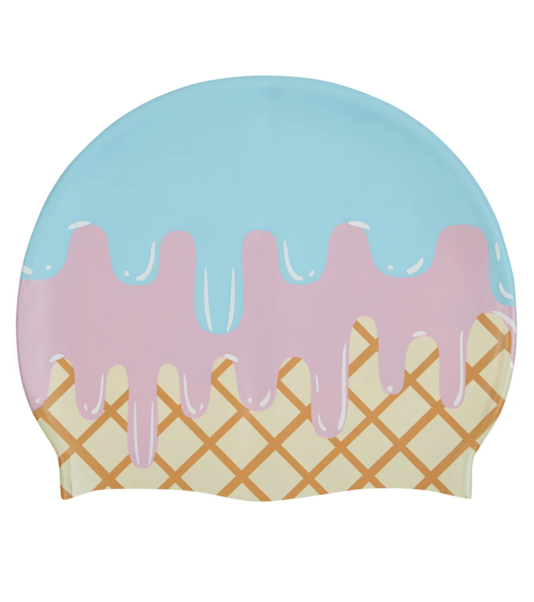 Sporti Ice Cream Scoop Silicone Swim Cap-OBS - Image 7