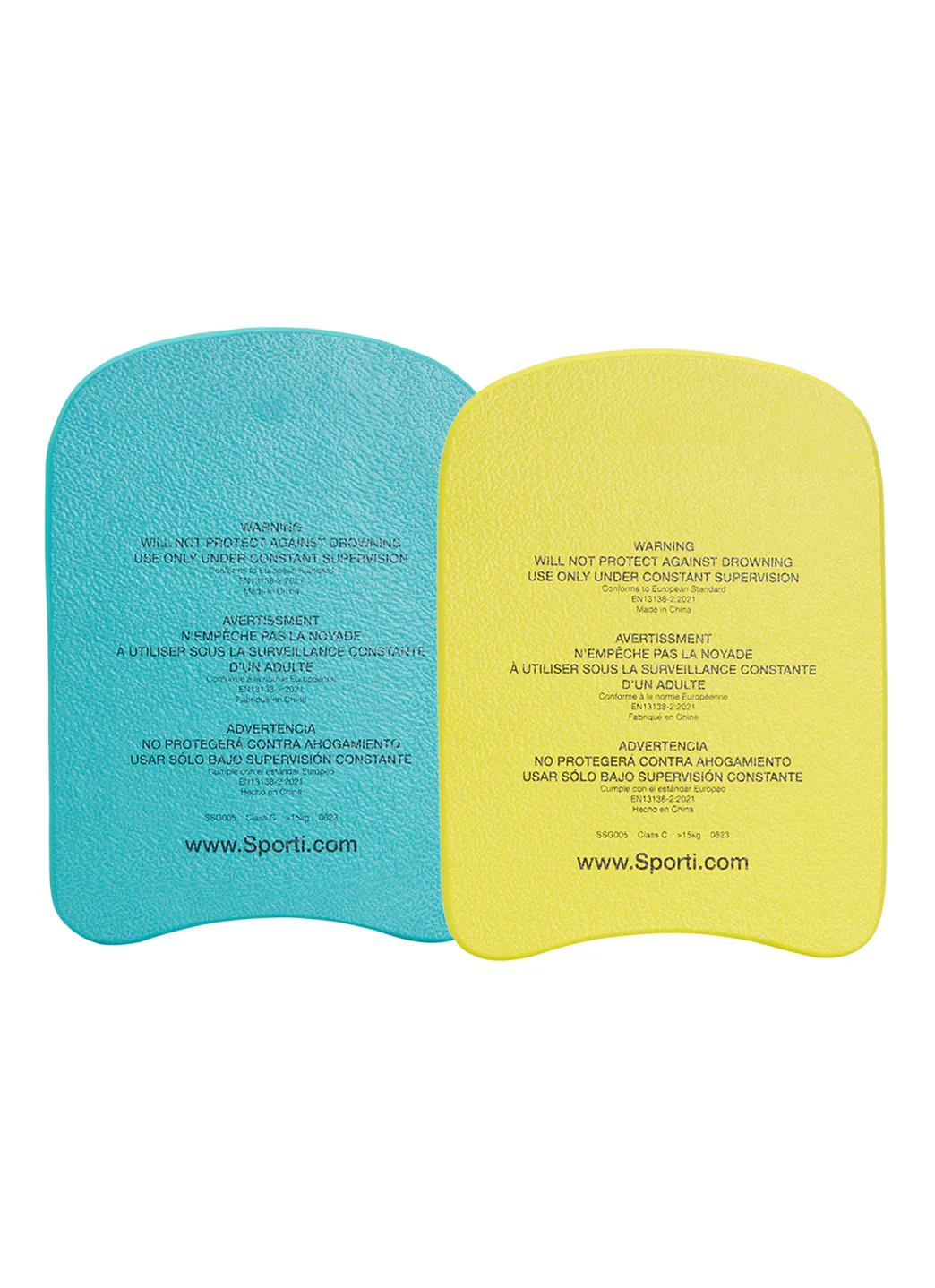 Sporti Junior Kickboard Set of 2 - Aqua & Yellow - Image 3
