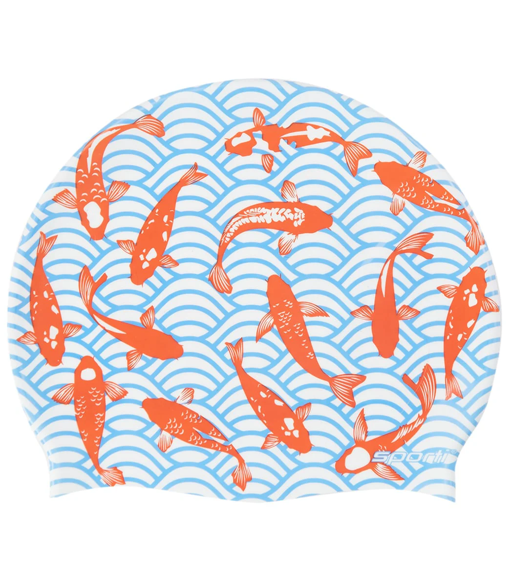 Sporti Koi Fish Silicone Swim Cap - Image 4