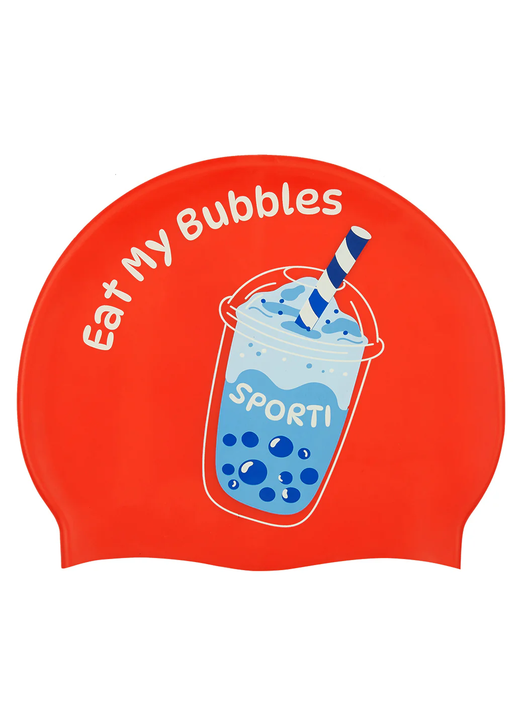Sporti Limited Edition Bubble Tea Silicone Swim Cap - Image 6