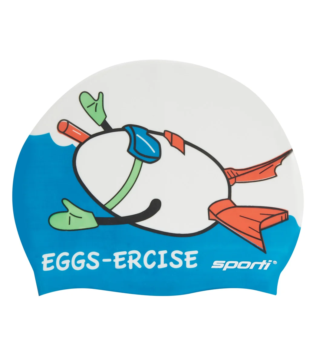 Sporti Limited Edition Eggs-Ercise Silicone Swim Cap Jr. - Image 5