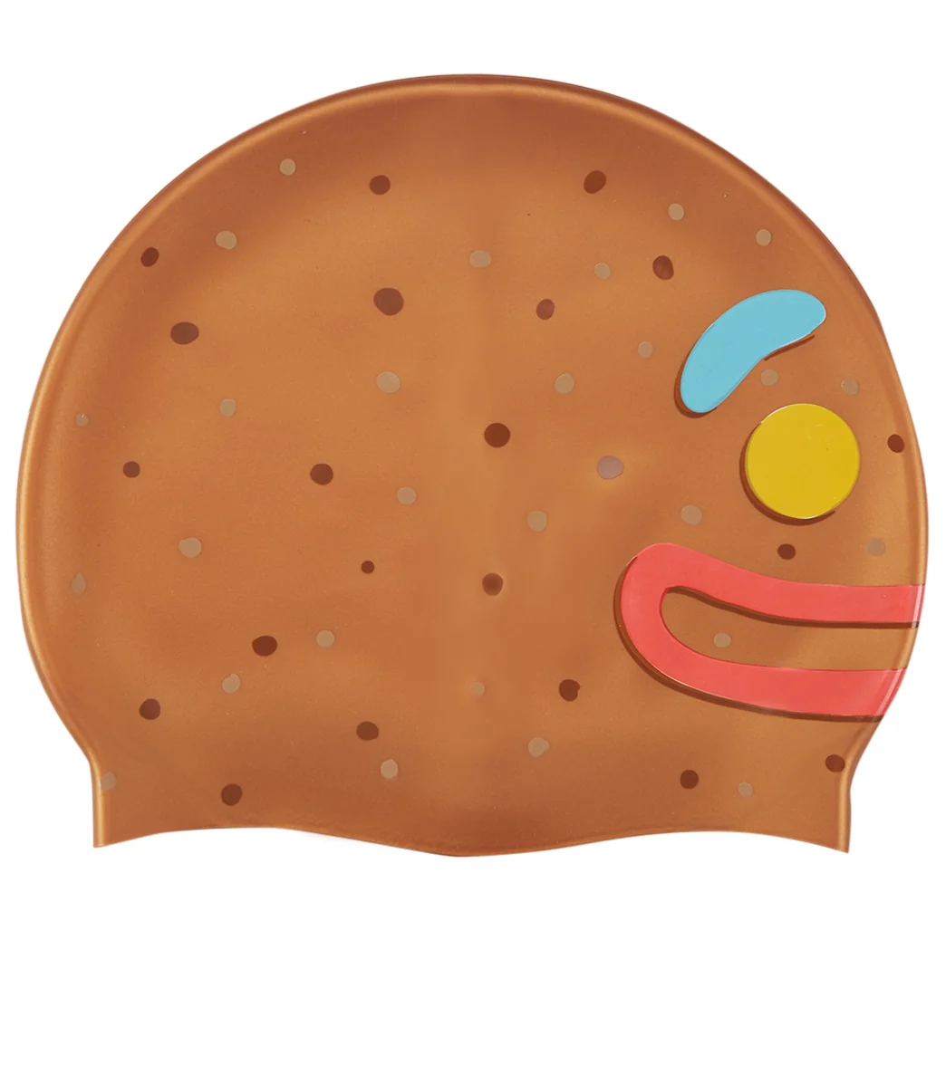 Sporti Limited Edition Ginger Bread Head Silicone Swim Cap - Image 5