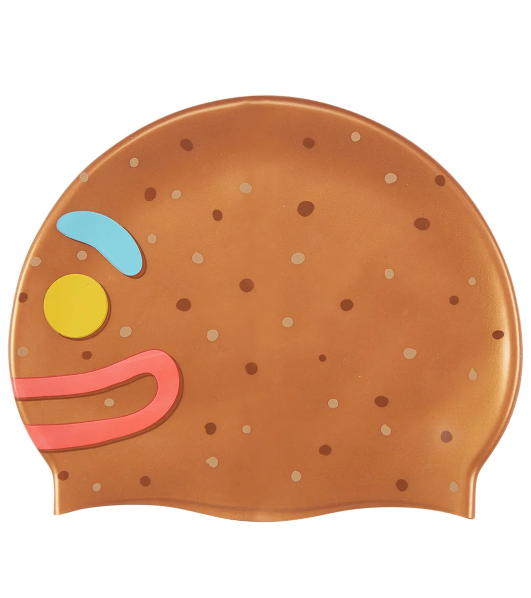 Sporti Limited Edition Ginger Bread Head Silicone Swim Cap Jr. - Image 2