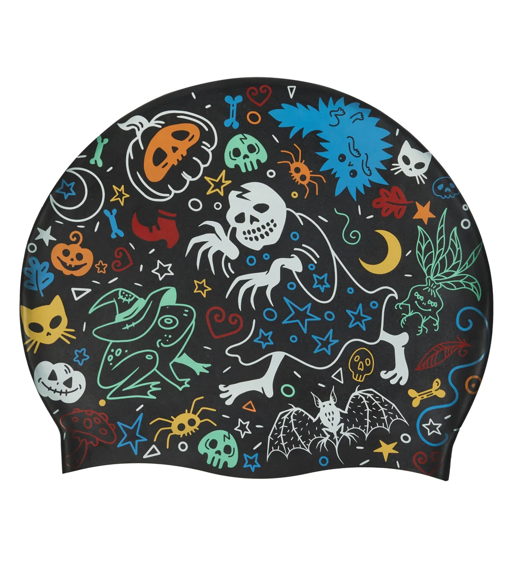 Sporti Limited Edition Halloween Party Silicone  Swim Cap - Image 2