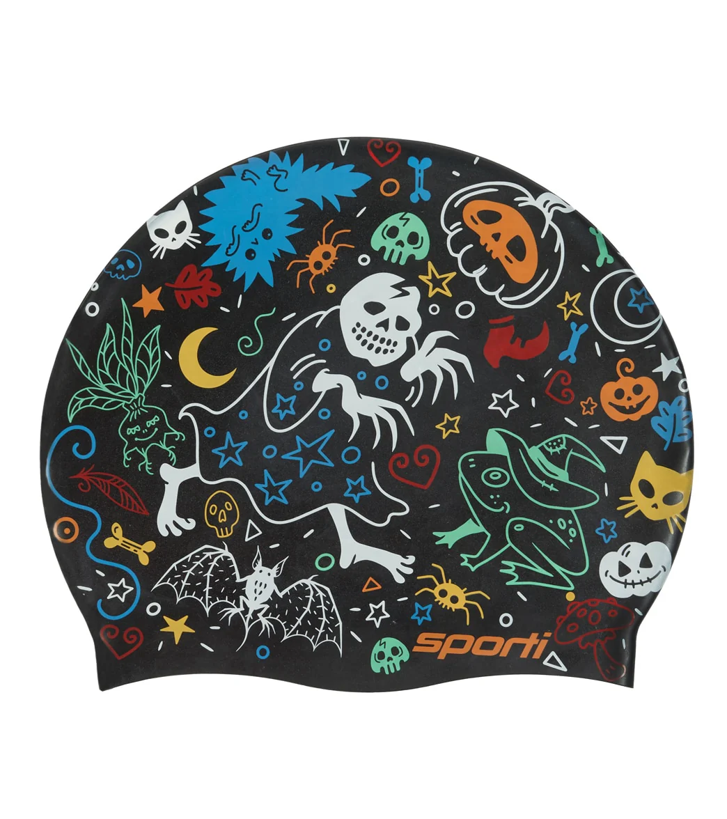Sporti Limited Edition Halloween Party Silicone  Swim Cap - Image 4