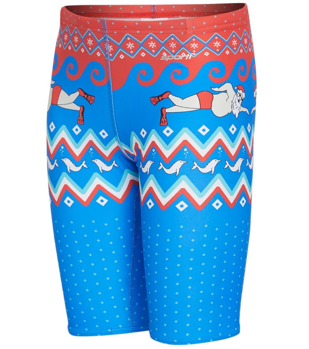 Sporti Limited Edition Ugly Sweater Swimming Santa Jammer Swimsuit (22-28) - Image 6