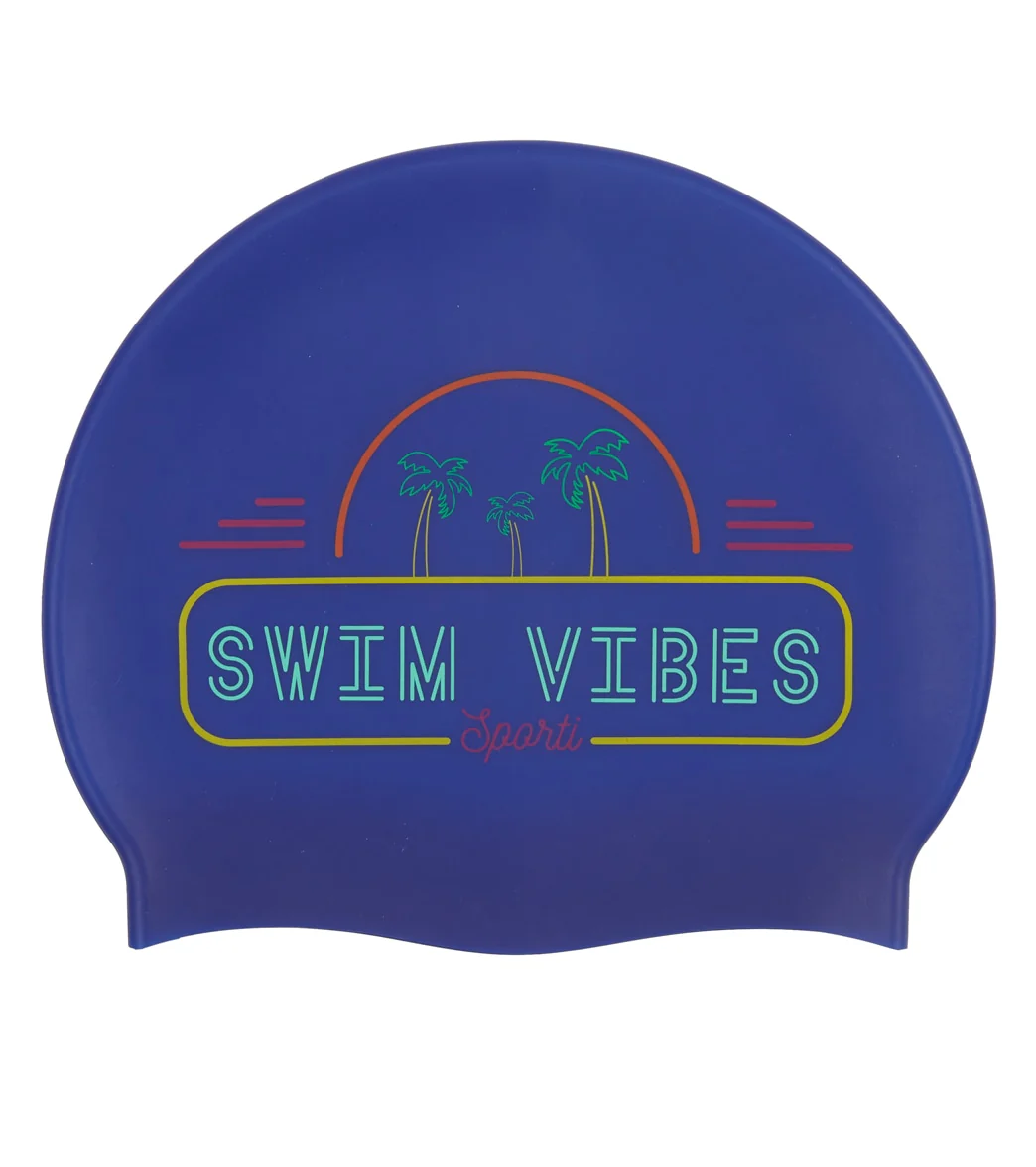Sporti Miami Vibes Silicone Swim Cap - Image 3
