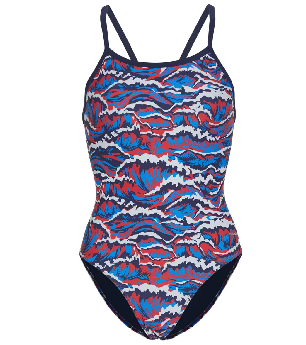 Sporti New Waves Thin Strap One Piece Swimsuit Youth (22-28)