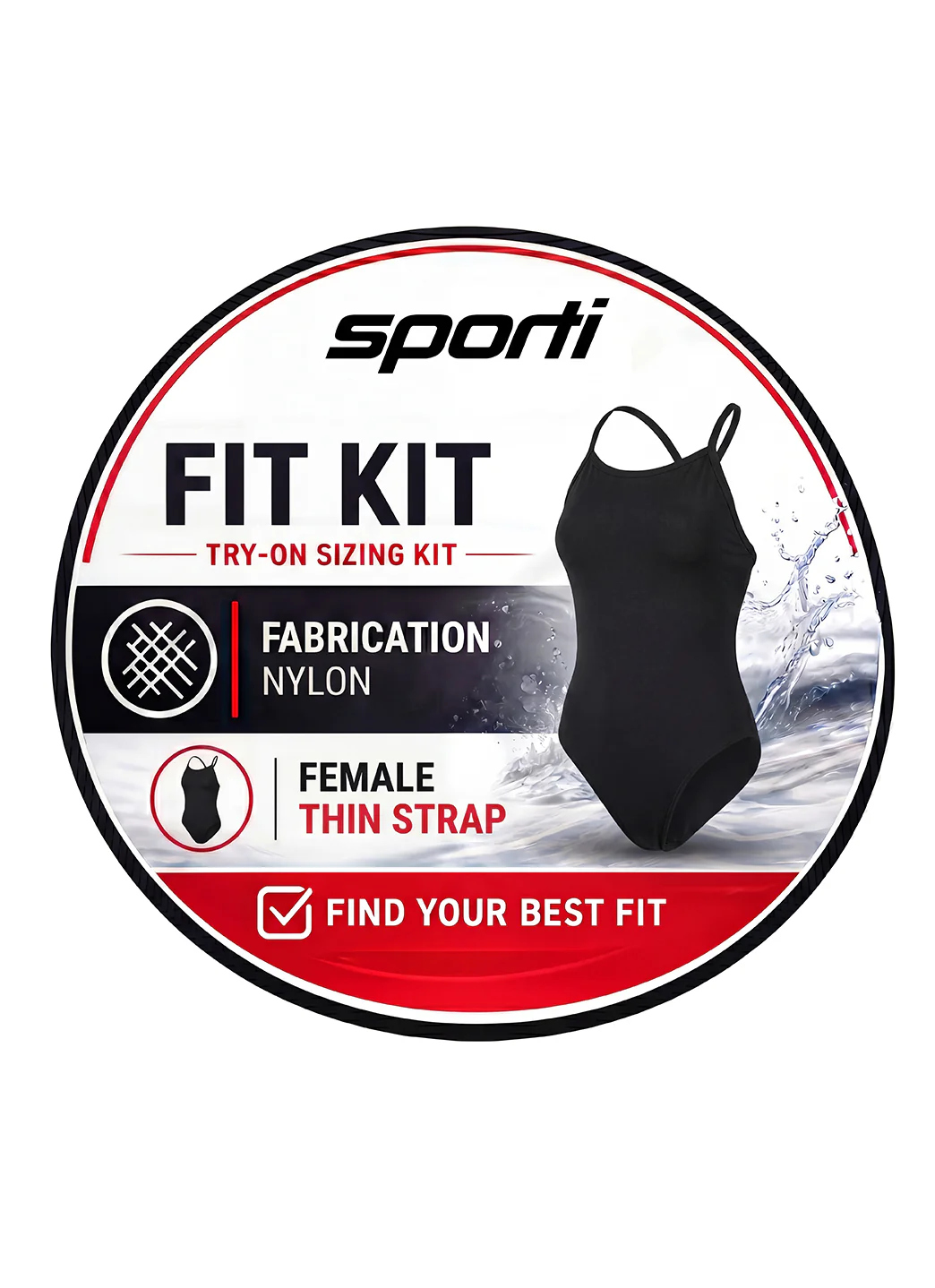 Sporti Nylon Team Thin Strap One Piece - Fit Kit