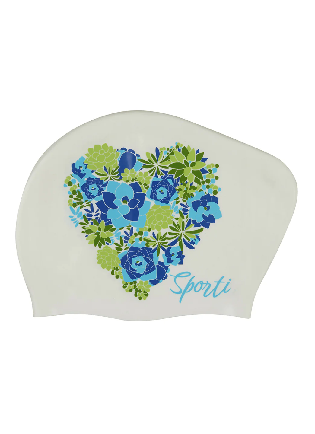 Sporti Oasis Bloom Long Hair Bun Silicone Swim Cap - Image 2