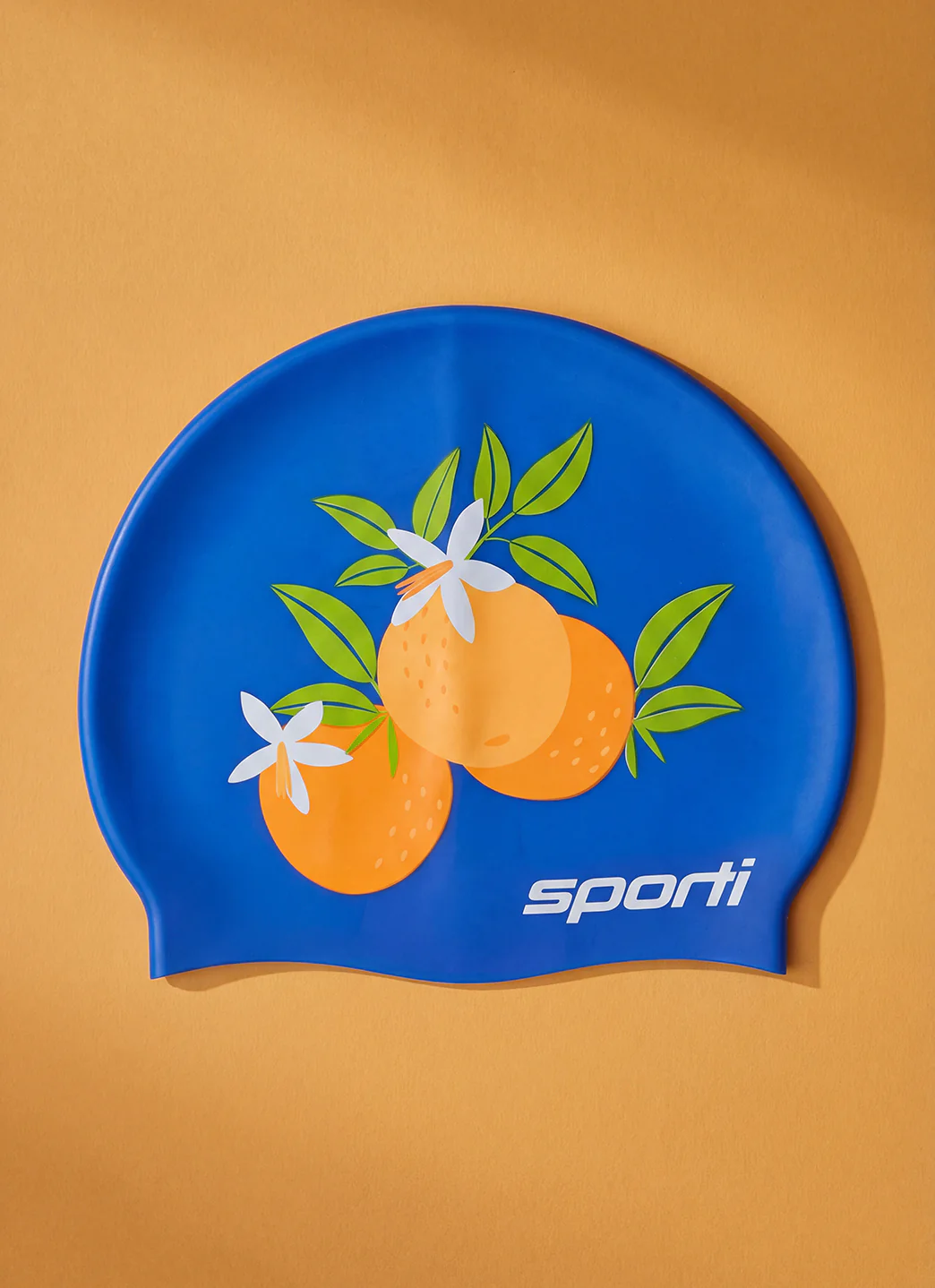 Sporti Orange Blossom Silicone Swim Cap - Image 7