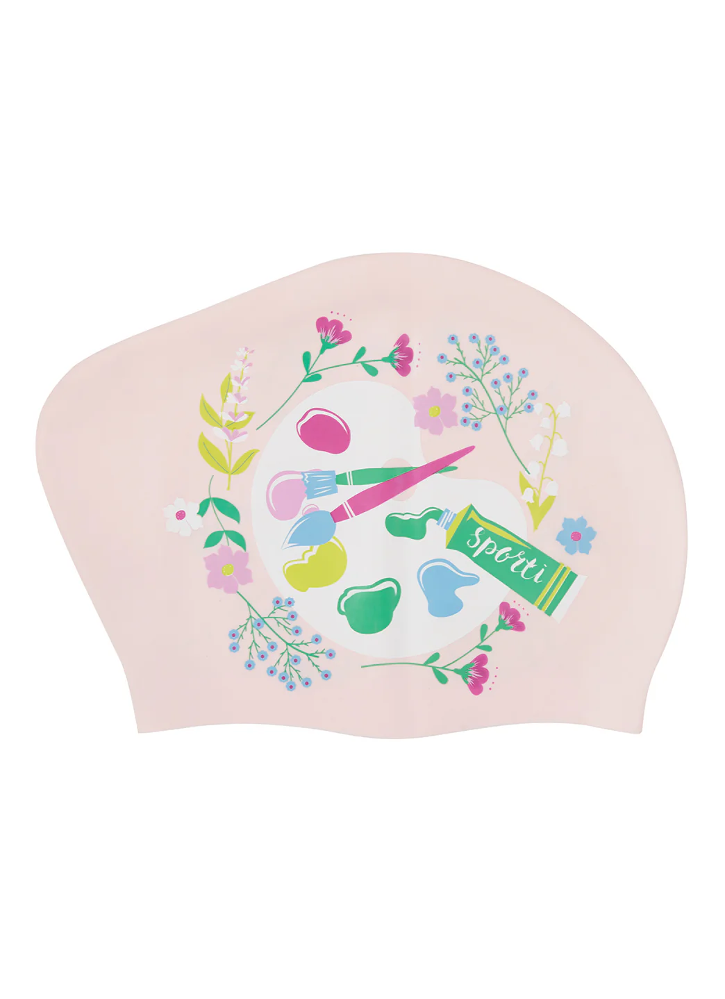 Sporti Palette Blossom Long Hair Bun Silicone Swim Cap - Image 7