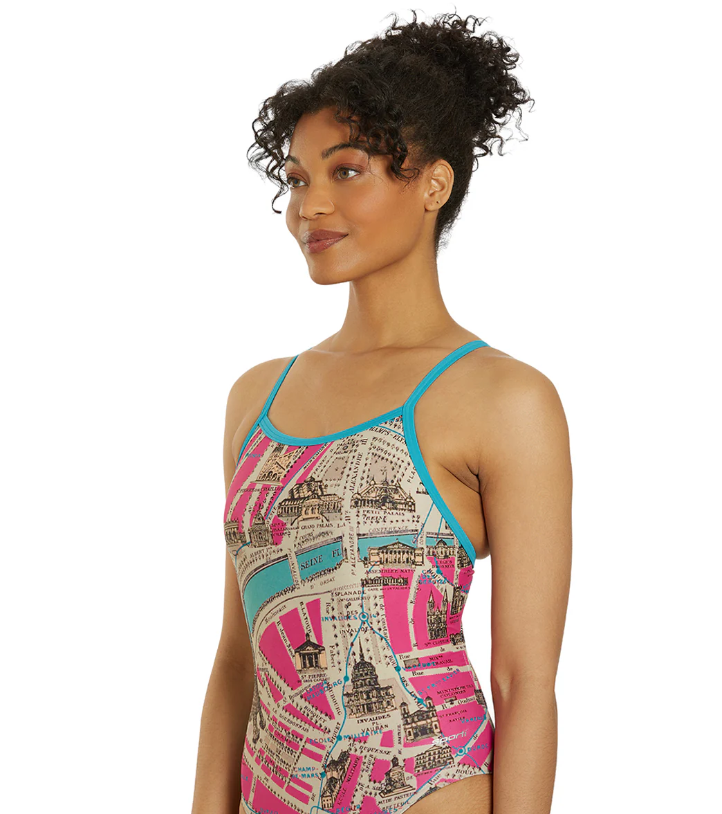 Sporti Paris Belle Epoque Thin Strap One Piece Swimsuit (22-44) - Image 8