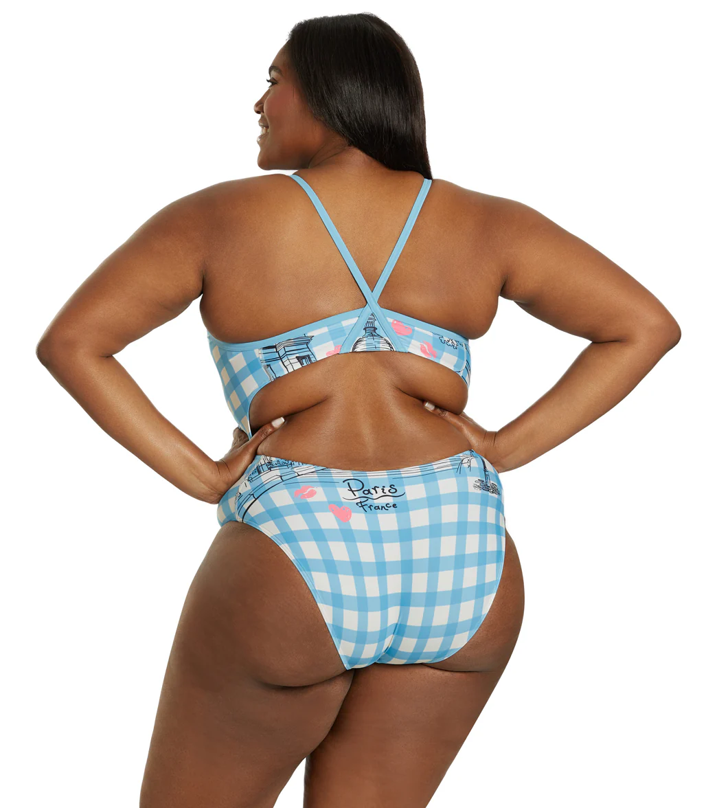 Sporti Paris Bistro Blues Thin Strap One Piece Swimsuit (22-44) - Image 12