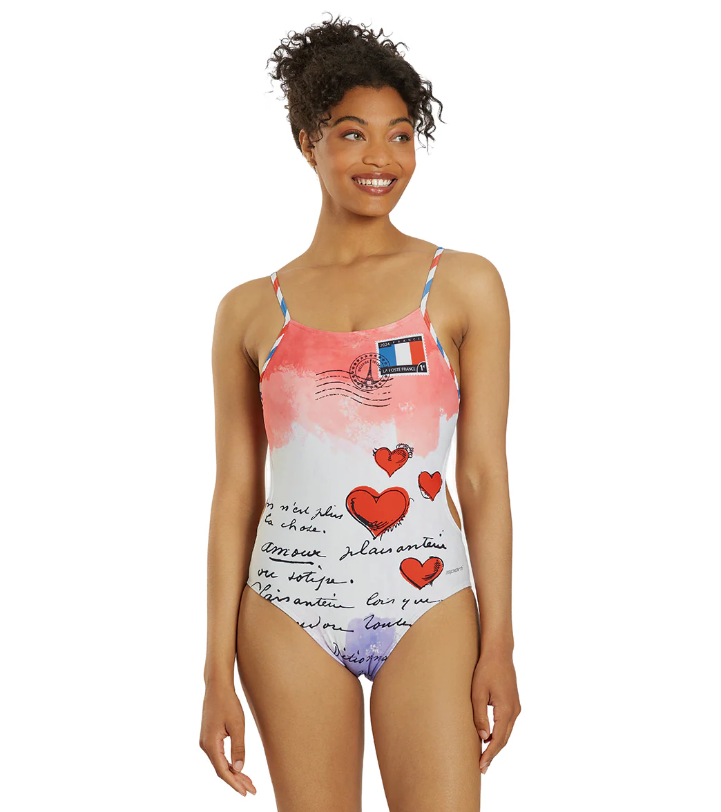 Sporti Paris Love Letters Micro Back One Piece Swimsuit (26-40) - Image 9