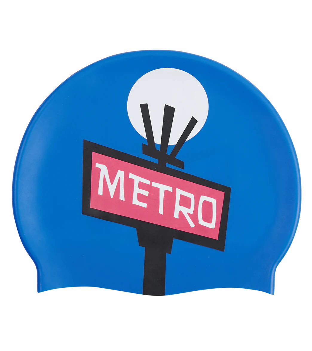 Sporti Paris Metro Pop Silicone Swim Cap - Image 6