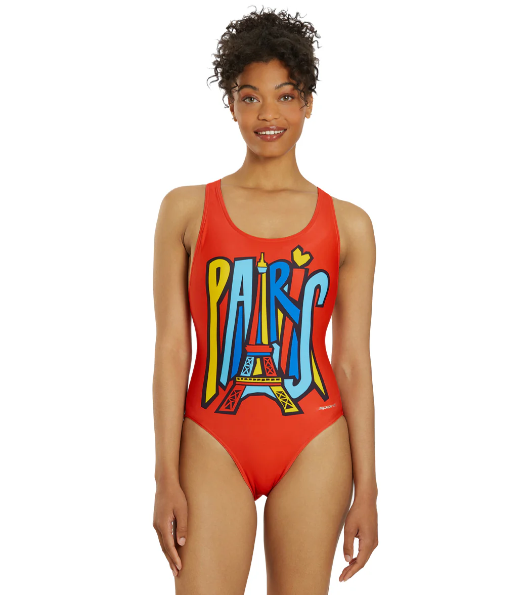 Sporti Paris Trend Setter Wide Strap Cross Back One Piece Swimsuit (22-44) - Image 13