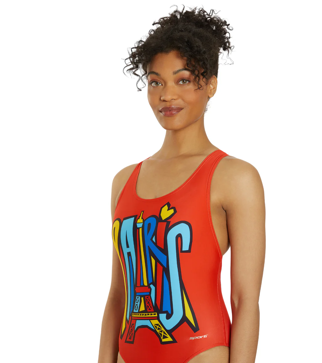 Sporti Paris Trend Setter Wide Strap Cross Back One Piece Swimsuit (22-44) - Image 8