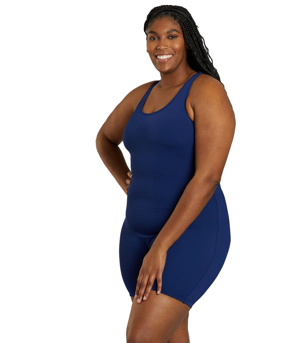 Sporti Plus Size HydroLast Chlorine Resistant Scoop Back Unitard One Piece Swimsuit - Image 10