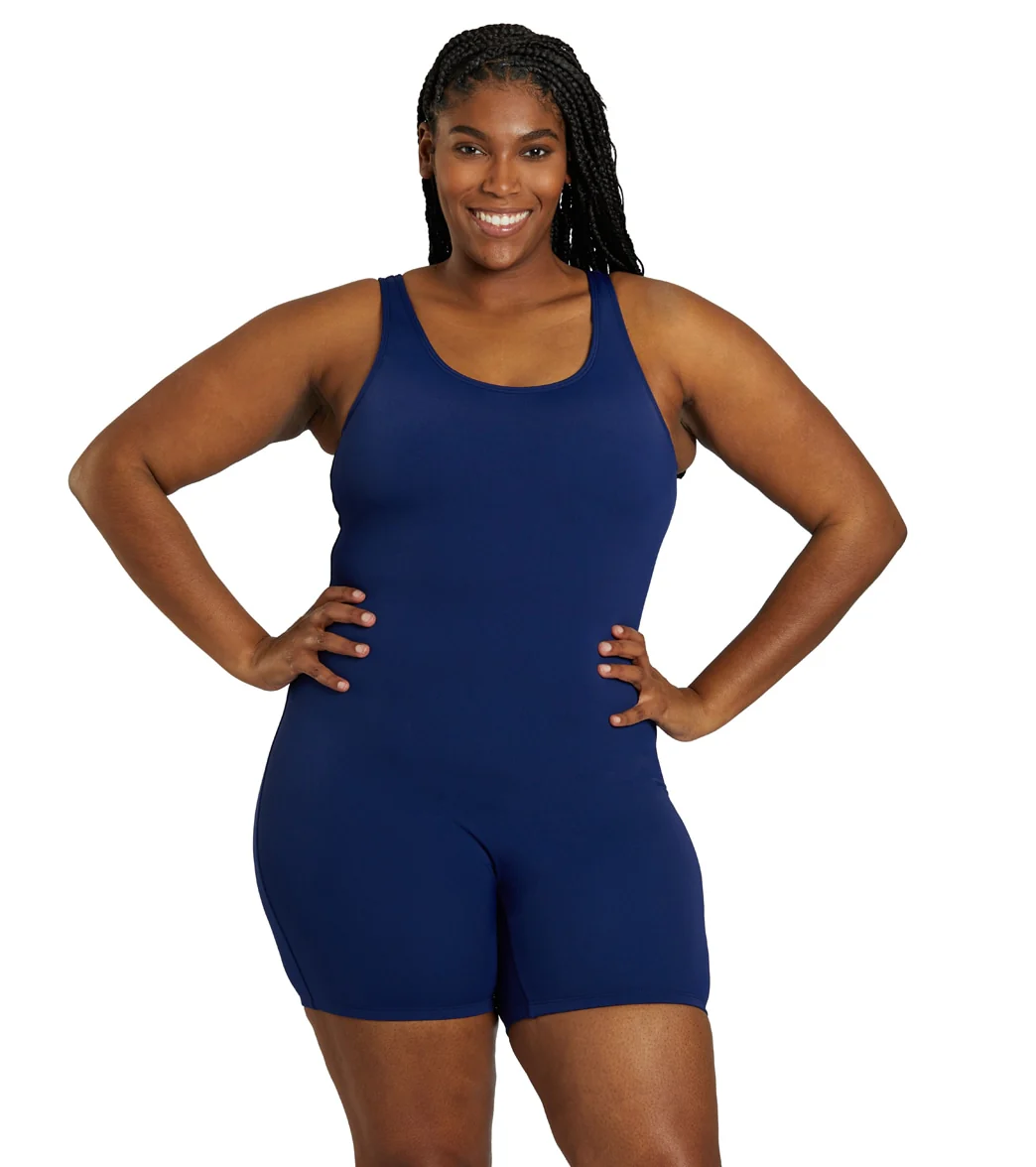 Sporti Plus Size HydroLast Chlorine Resistant Scoop Back Unitard One Piece Swimsuit - Image 12