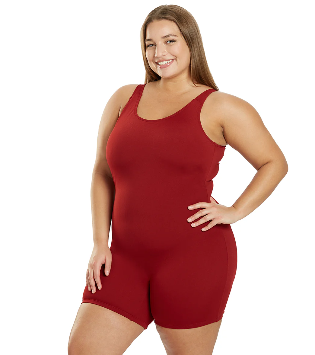 Sporti Plus Size HydroLast Chlorine Resistant Scoop Back Unitard One Piece Swimsuit - Image 24