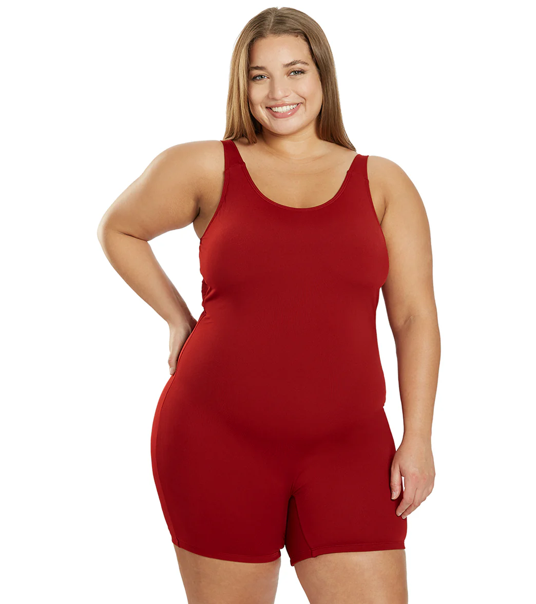 Sporti Plus Size HydroLast Chlorine Resistant Scoop Back Unitard One Piece Swimsuit - Image 26