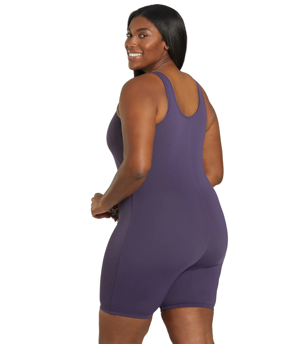 Sporti Plus Size HydroLast Chlorine Resistant Scoop Back Unitard One Piece Swimsuit - Image 29
