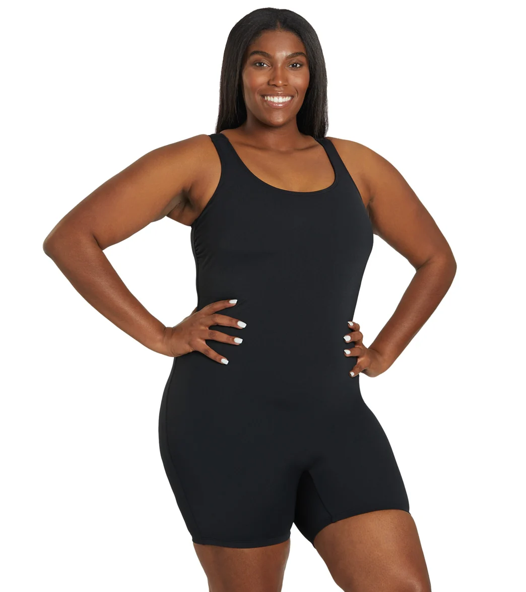 Sporti Plus Size HydroLast Chlorine Resistant Scoop Back Unitard One Piece Swimsuit - Image 3