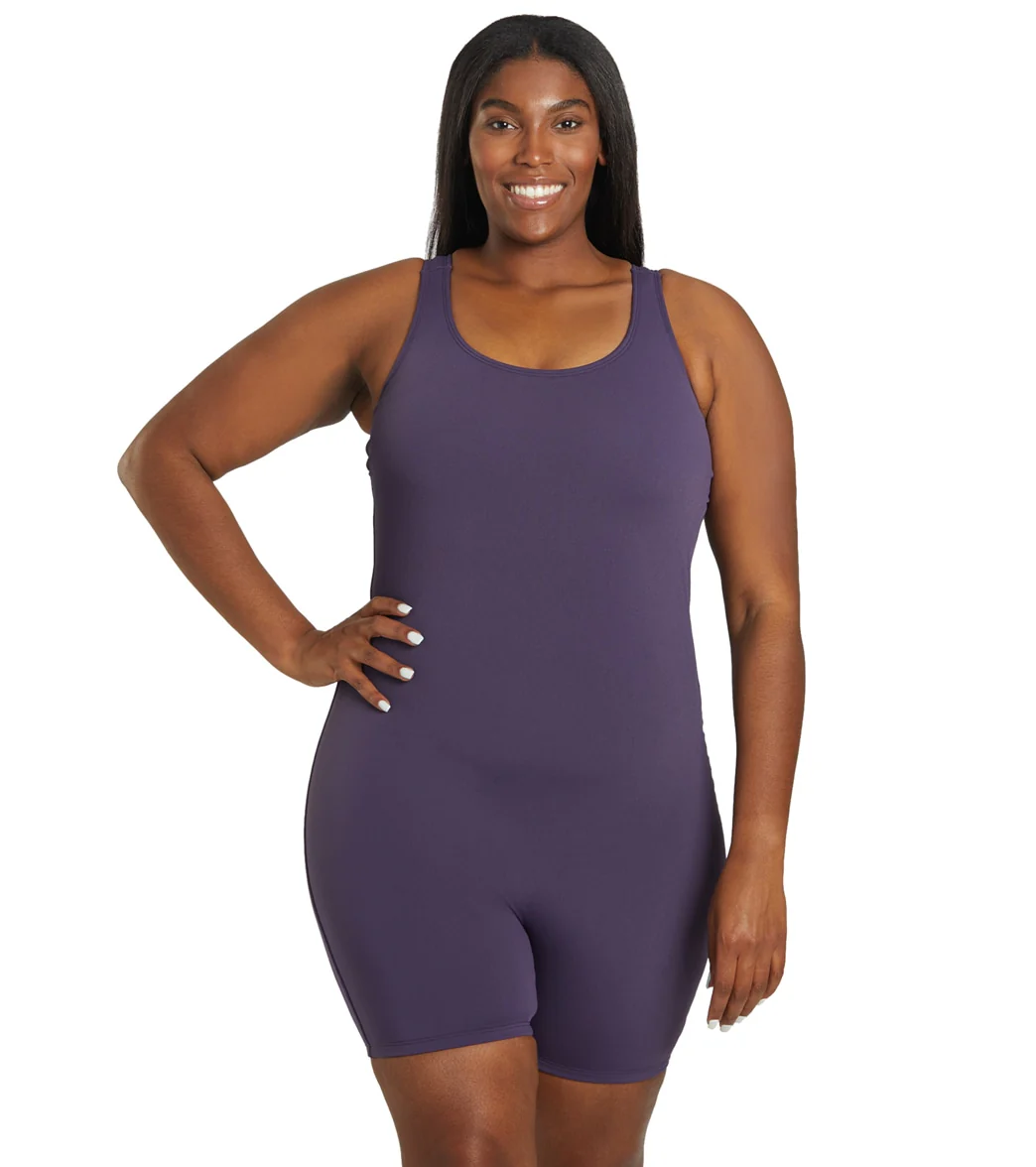 Sporti Plus Size HydroLast Chlorine Resistant Scoop Back Unitard One Piece Swimsuit - Image 32