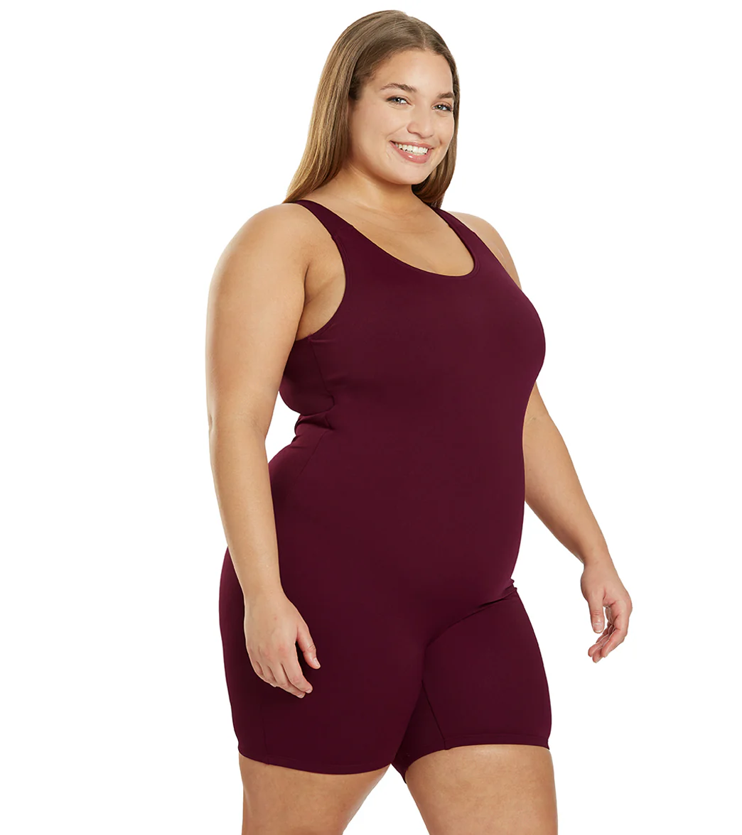 Sporti Plus Size HydroLast Chlorine Resistant Scoop Back Unitard One Piece Swimsuit - Image 34