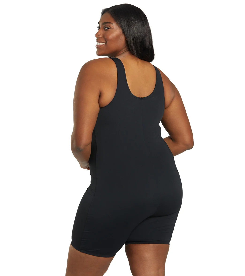 Sporti Plus Size HydroLast Chlorine Resistant Scoop Back Unitard One Piece Swimsuit - Image 4
