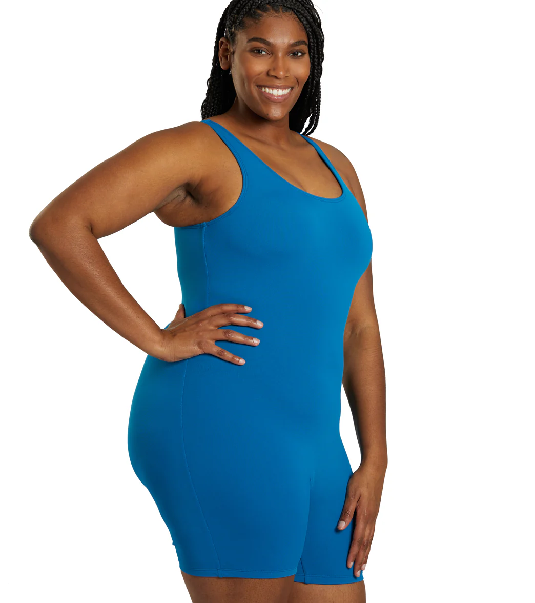 Sporti Plus Size HydroLast Chlorine Resistant Scoop Back Unitard One Piece Swimsuit - Image 46