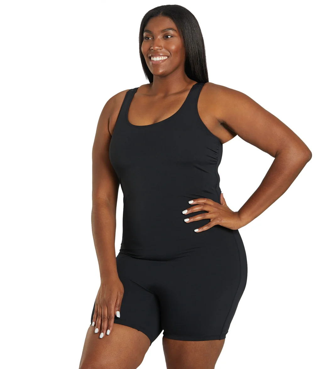 Sporti Plus Size HydroLast Chlorine Resistant Scoop Back Unitard One Piece Swimsuit - Image 5