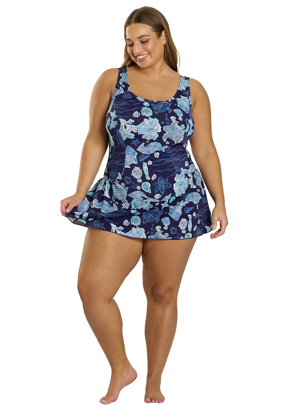 Sporti Plus Size Neptune's Reef Swim Dress - Image 6