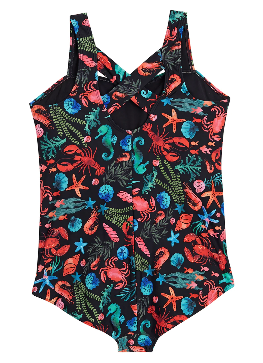 Sporti Plus Size Tide Pool Moderate Printed Sweetheart One Piece Swimsuit - Image 4