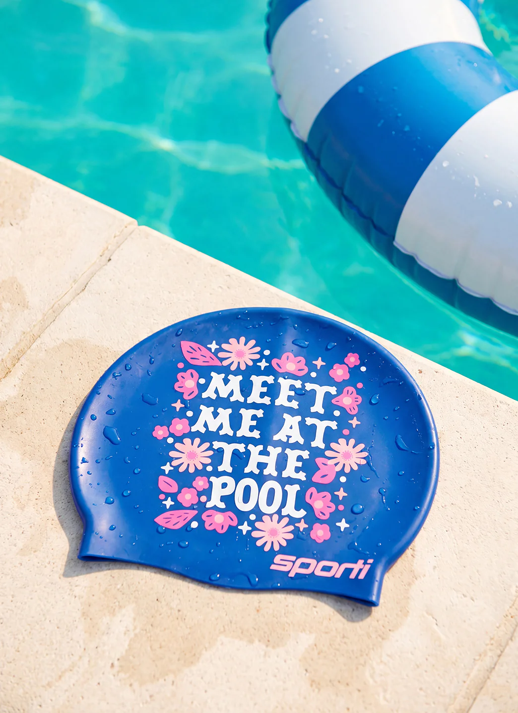 Sporti Pool Time Silicone Swim Cap - Image 3