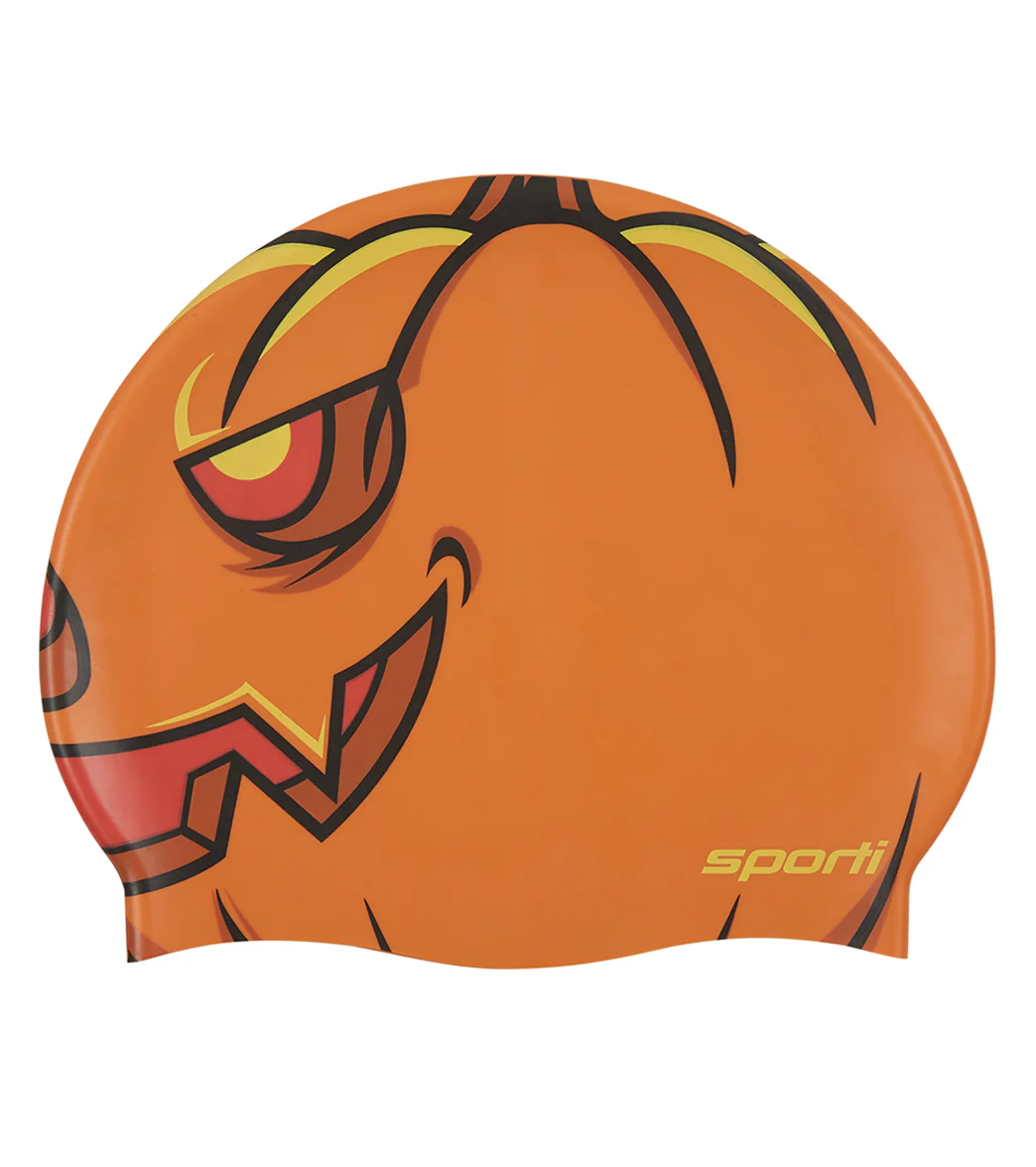 Sporti Pumpkin Head Silicone Swim Cap Jr. - Image 5