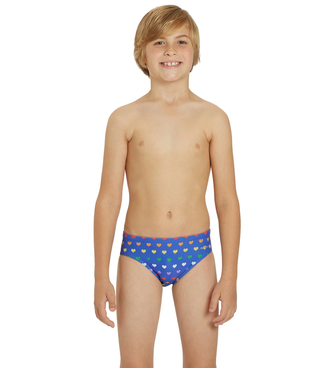 Sporti Rainbow Heart Brief Swimsuit Youth (22-28) - Image 11