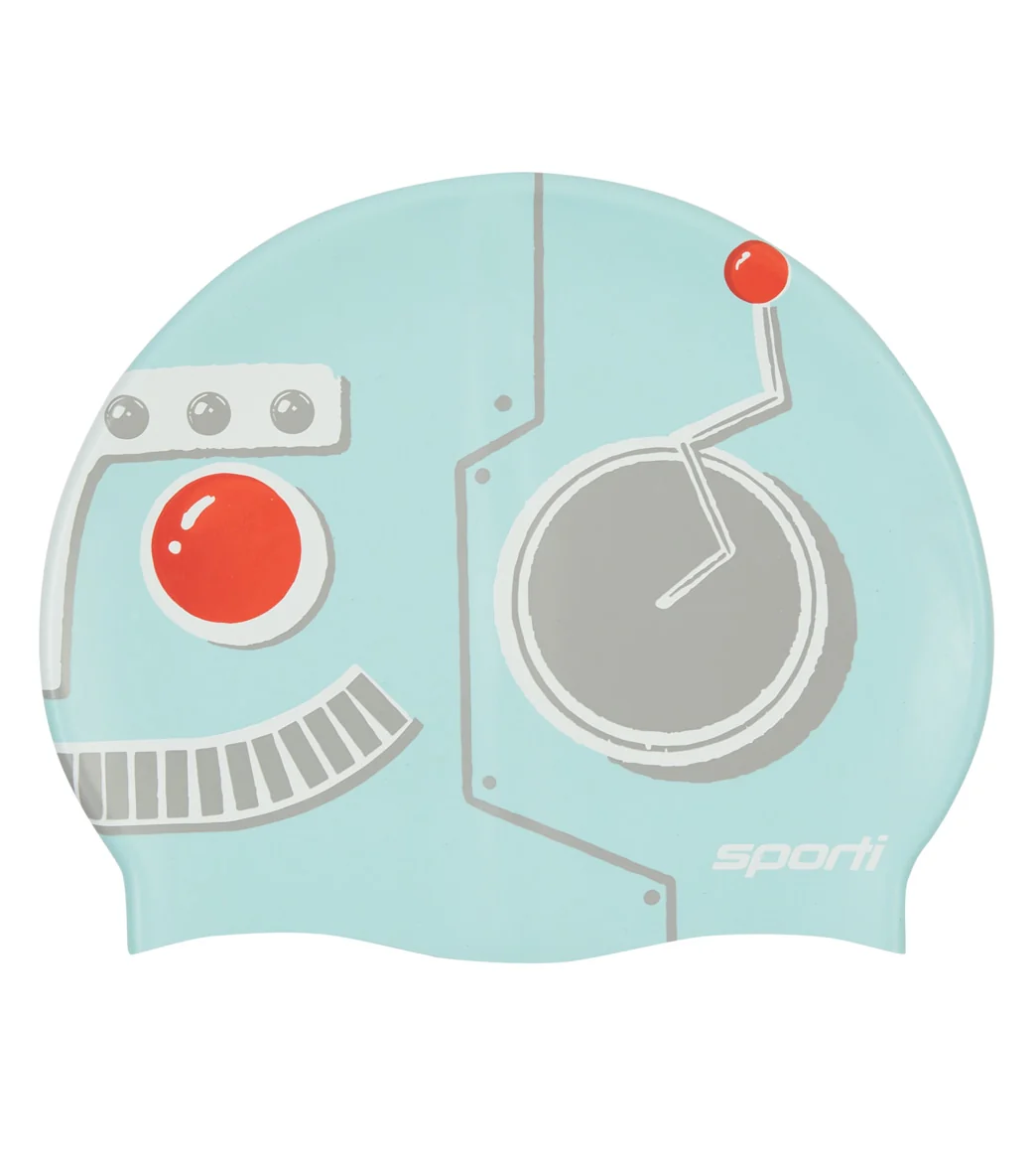 Sporti Robot Silicone Swim Cap Jr. - Image 6