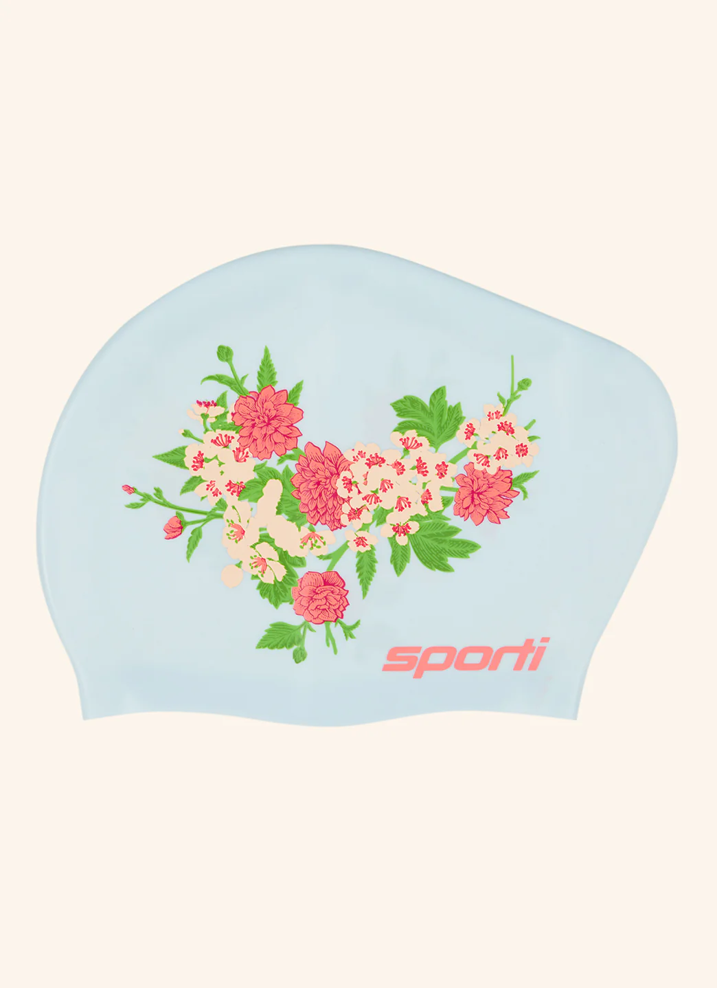 Sporti Secret Garden Long Hair Bun Silicone Swim Cap