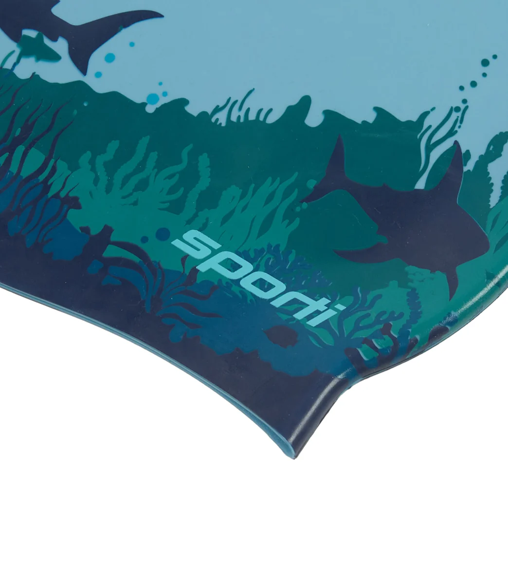 Sporti Sharkies Silicone Swim Cap - Image 4