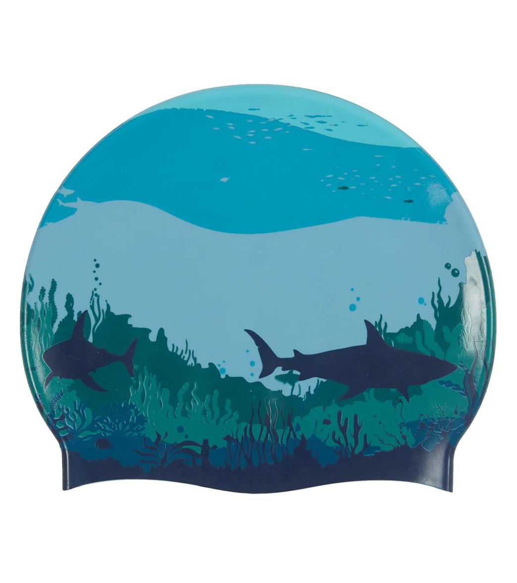 Sporti Sharkies Silicone Swim Cap - Image 7