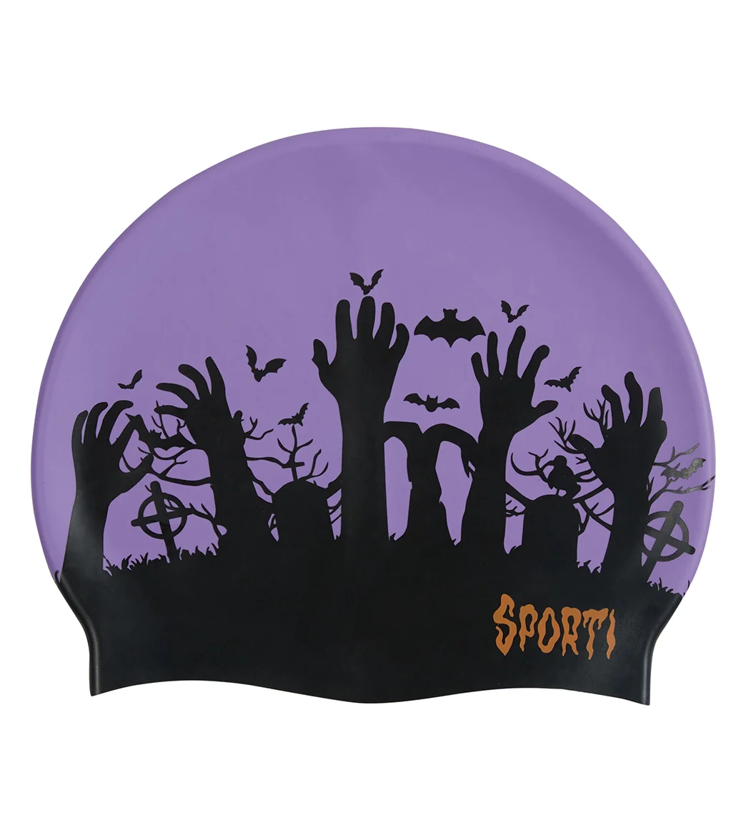 Sporti Spooky Season Silicone Swim Cap - Image 3