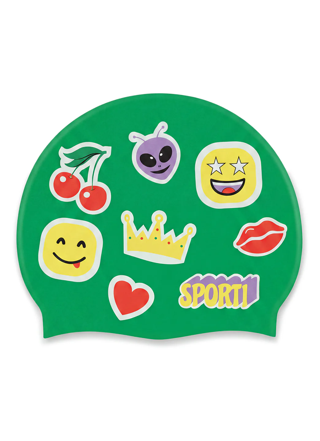 Sporti Sticker Squad Silicone Swim Cap - Image 3