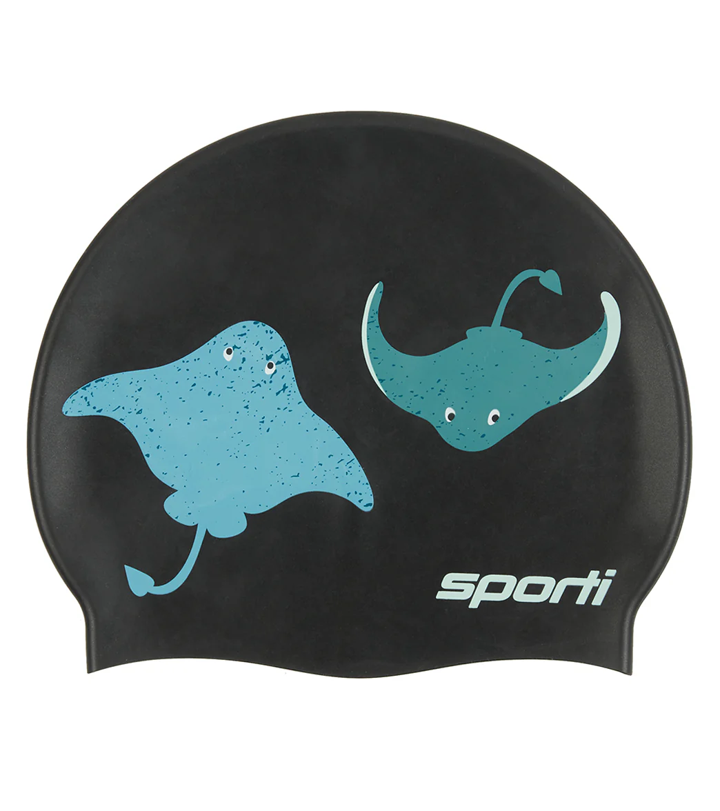 Sporti Stingray Fever Silicone Swim Cap - Image 2