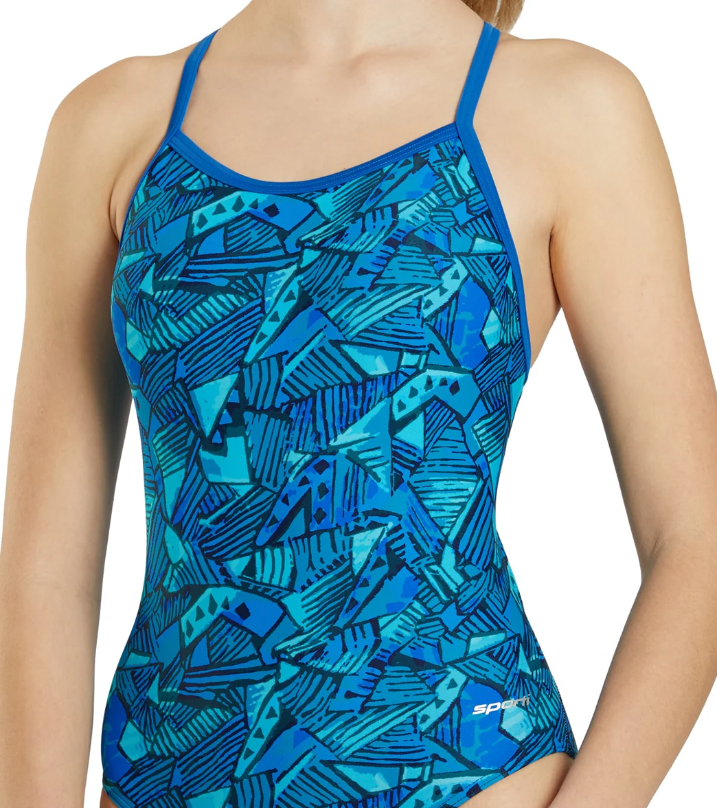 Sporti Tribal Graffiti Thin Strap One Piece Swimsuit (22-40) - Image 17