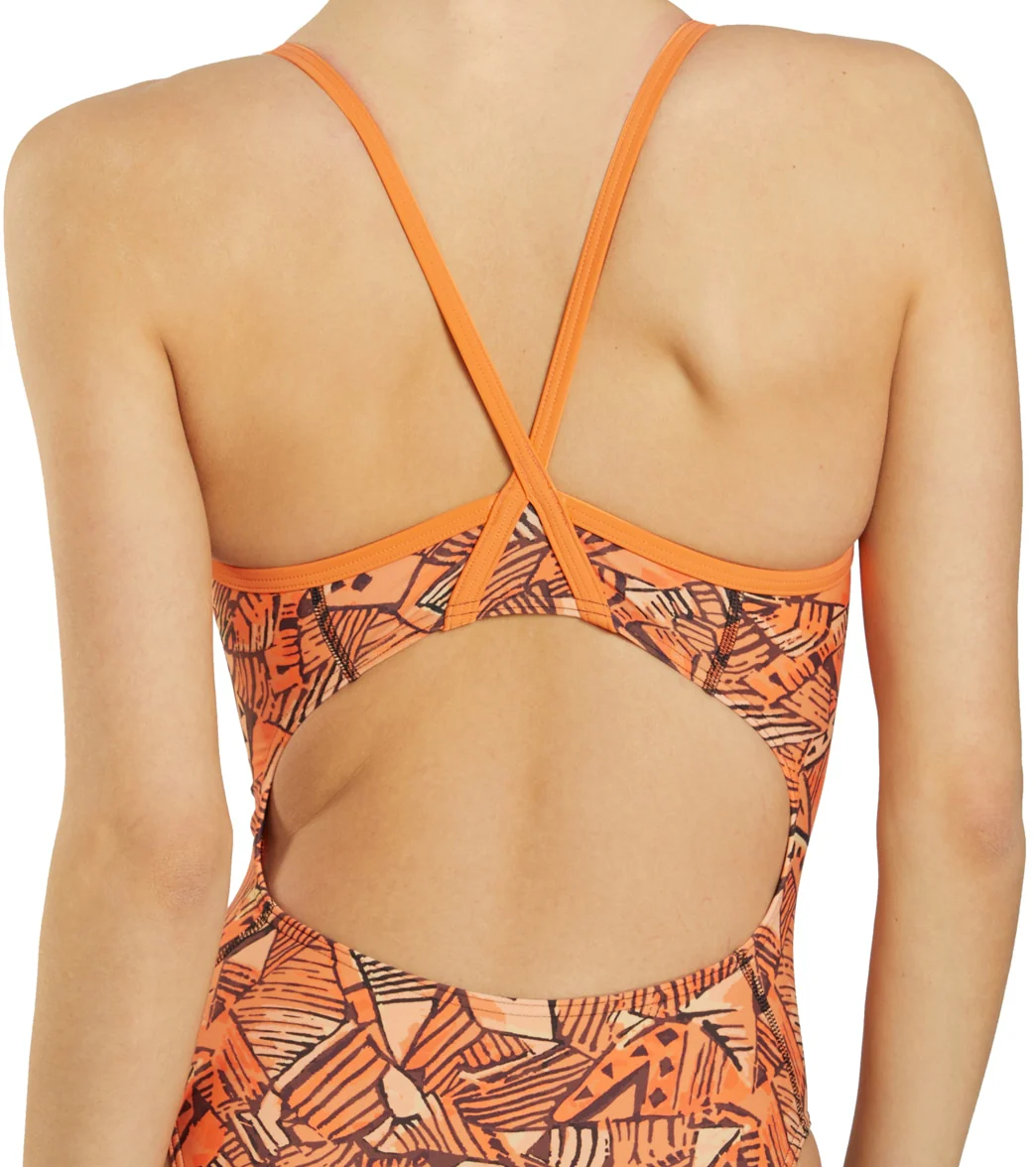Sporti Tribal Graffiti Thin Strap One Piece Swimsuit (22-40) - Image 56